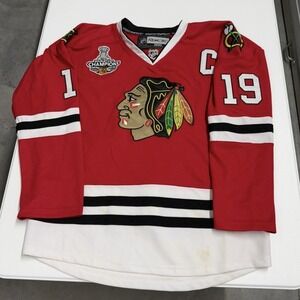Chicago Blackhawks Jonathan Toews Reebok Edge Authentic Jersey 2010 SC Patch 50